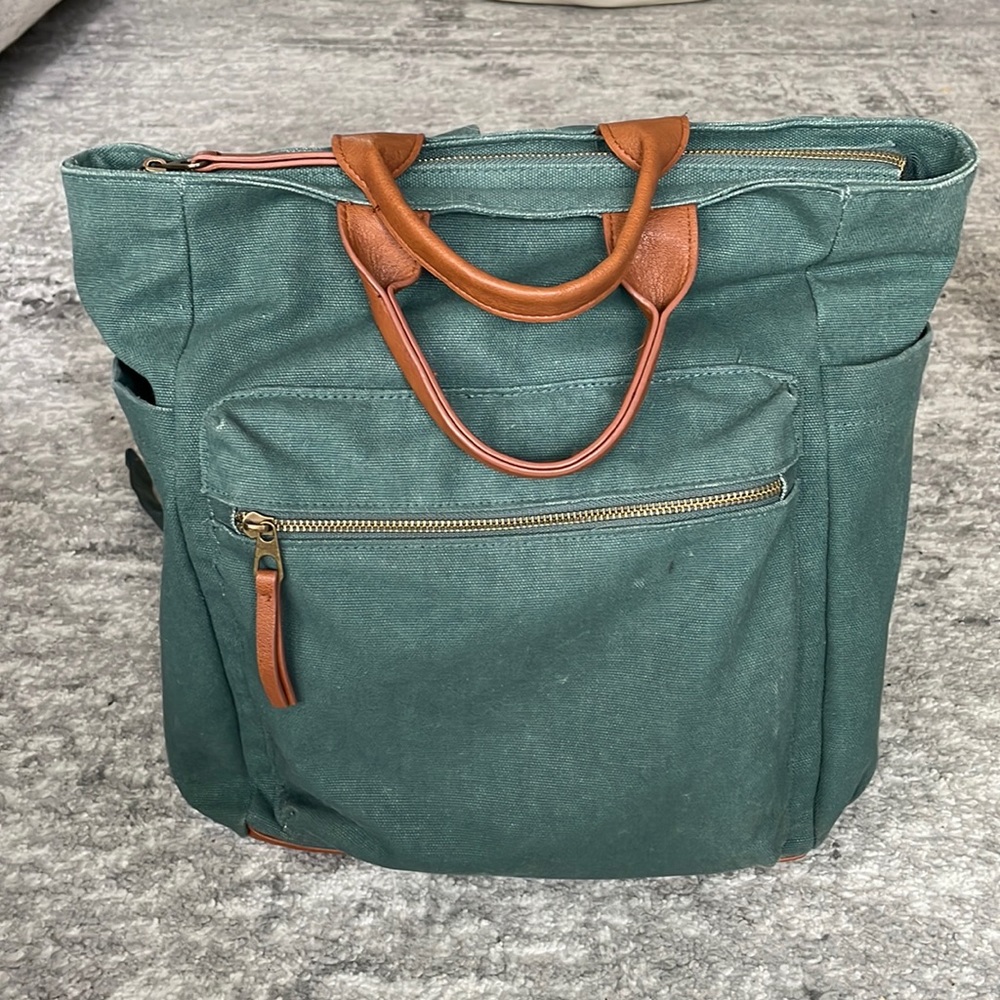 Forest Green Canvas Backpack, Universal Thread.